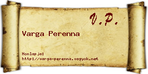 Varga Perenna névjegykártya