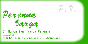 perenna varga business card